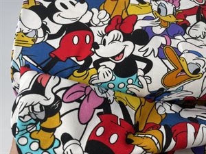 Bomuldsjersey - Mickey mouse og venner